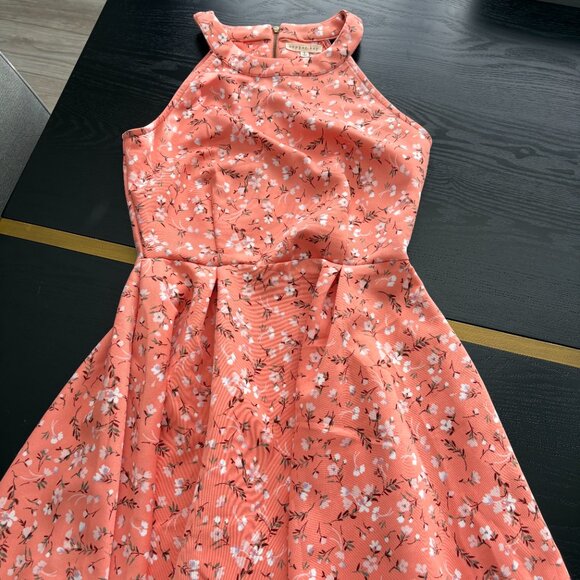 Copper Key Fit & Flare Dress Bare Shoulder Size Small EUC - Picture 4 of 7